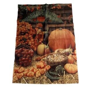 Harvest Time Large Decorative Garden Flag Yard Banner Pumpkins Autumn Fall 28x40